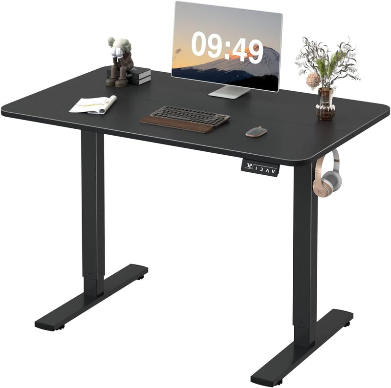 Furmax Office Standing Desk with Height Adjustable Metal Legs, Carbon