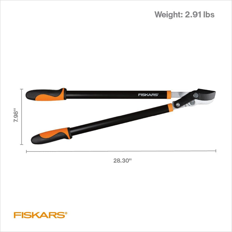 Fiskars 28" Power-Lever Garden Bypass Lopper and Tree Trimmer - Sharp Precision-Ground Steel Blade for Cutting up to 1.75" Diameter