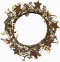 CWI Gifts Pip Twig Star Wreath Rings - Decorative Candle Rings - Candle Rings for Pillars - Farmhouse Candle Rings - Perfect Winter Wreaths for Candles - Tea Stain 4 X 8