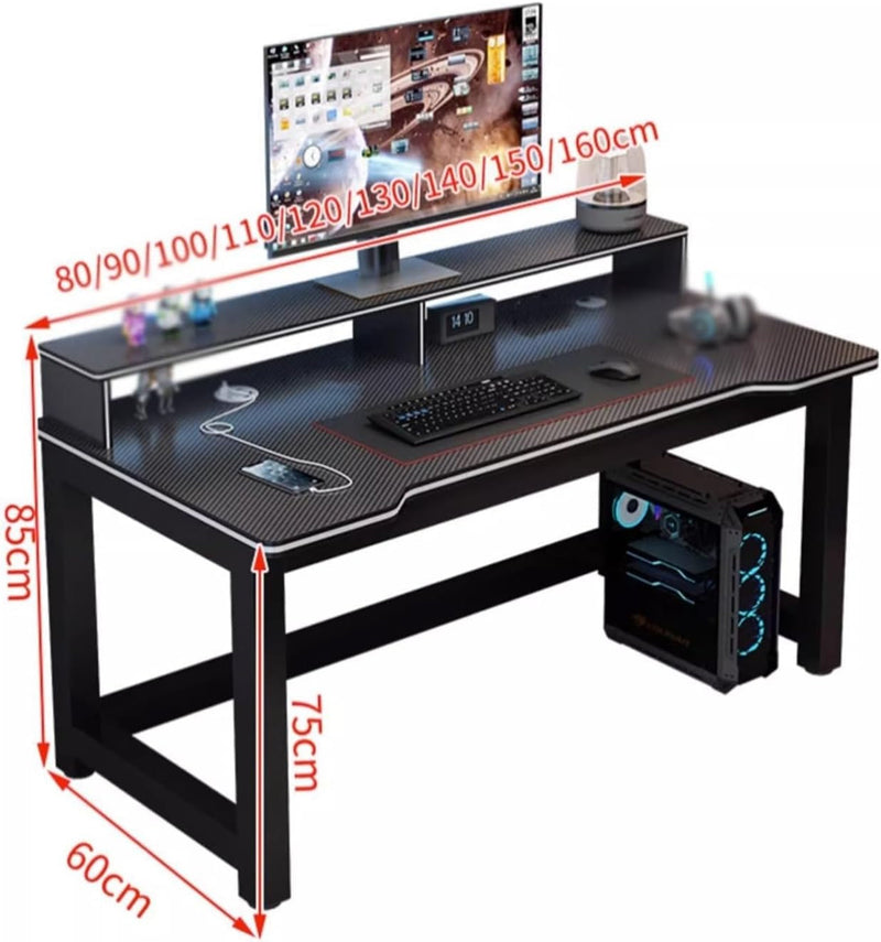 Computer Desk PC Desktop Table Double Desktop Student Desk Home Bedroom Study Table Office Desk Simple Gaming Table PC Table for Home Office Study Room Workstation