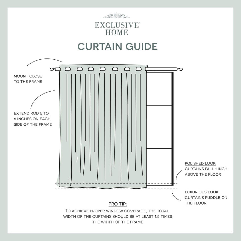 Exclusive Home Curtains Loha Single Curtain Panel, 108X84, Winter White