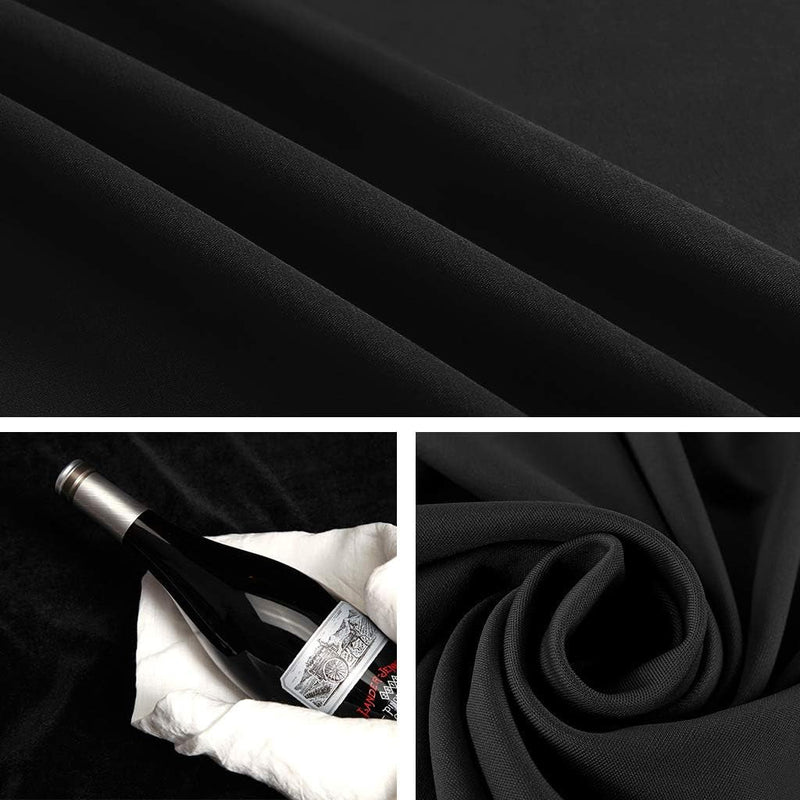 10X20Ft Black Backdrop for Photography, Pure Polyester Black Photo Booth Backdrop Collapsible Black Screen Curtain with for Portrait Photoshoot, Party and Video