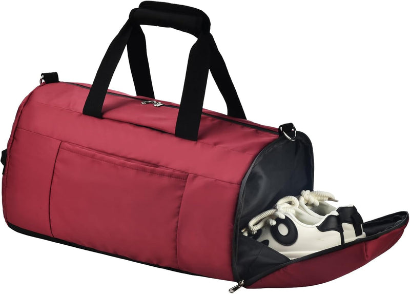 Enhanced Gym Bag with Shoe Compartment, Water-Resistant Duffle for Men & Women - Ideal for Workouts, Travel, & Sports