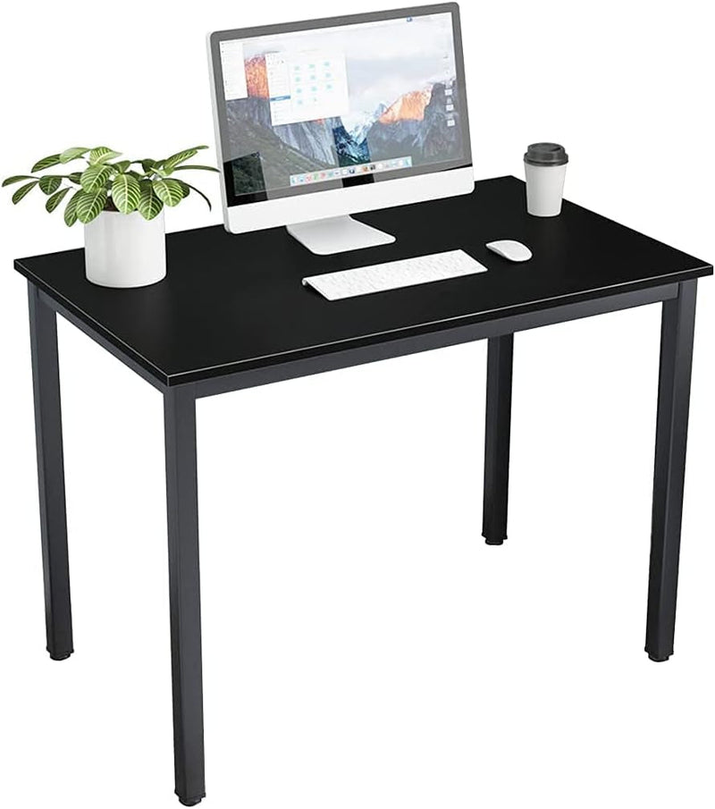 Dlandhome 63 Inch Computer Desk Home Office Table Writing Desk Study Table Gaming Desk Workstation, Black