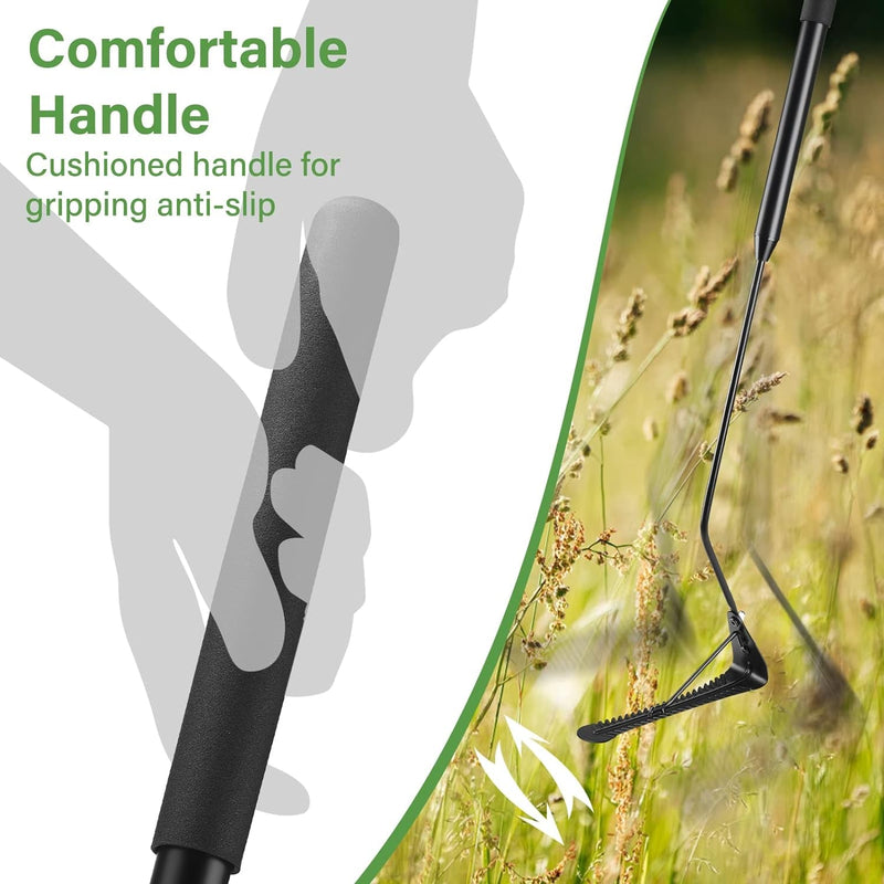 DACK 36" Grass Whip with Double-Edged Serrated Blade, Manual Weed Whacker, Swing Blade Grass Cutter & Weed Sling Blade for Tall Grass and Overgrown Weeds in Yard Ditches Forests and Fields