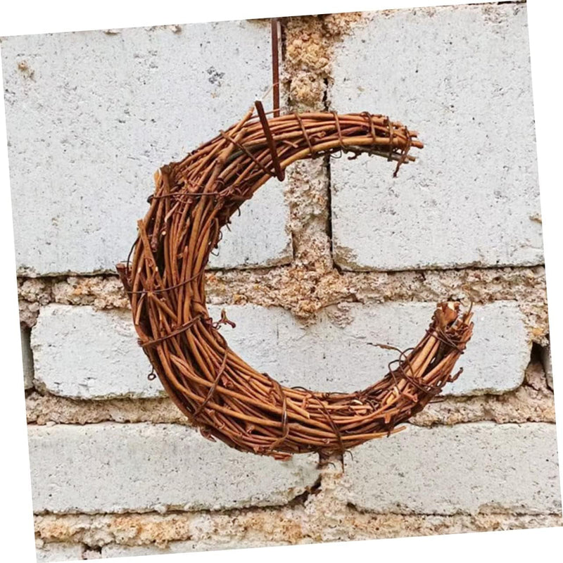 8 Pcs Rattan Garland Natural Rattan DIY Rattan Hoops DIY Flower Wreath Material Wire Wreath Frame DIY Wreath Frame DIY Rattan Wreath Handicrafts Rattan Ring DIY Wreath Accessory