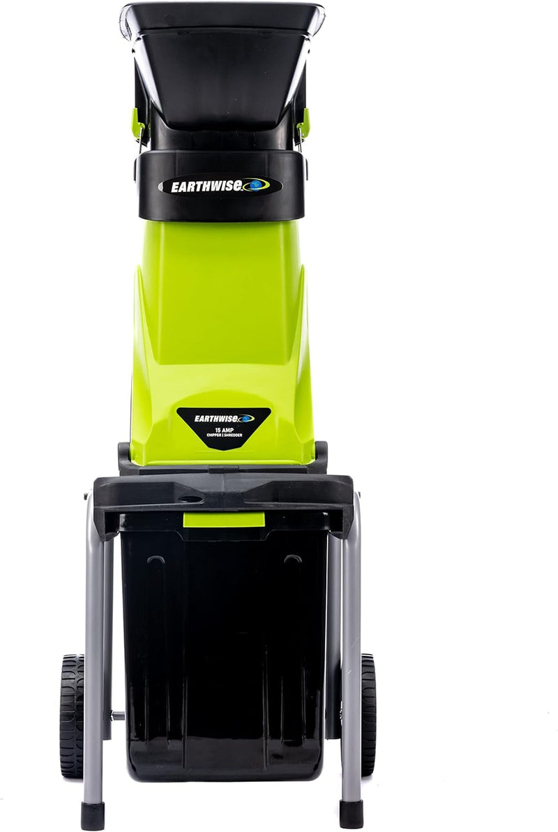 Earthwise GS70015 15-Amp Garden Corded Electric Chipper, Collection Bin