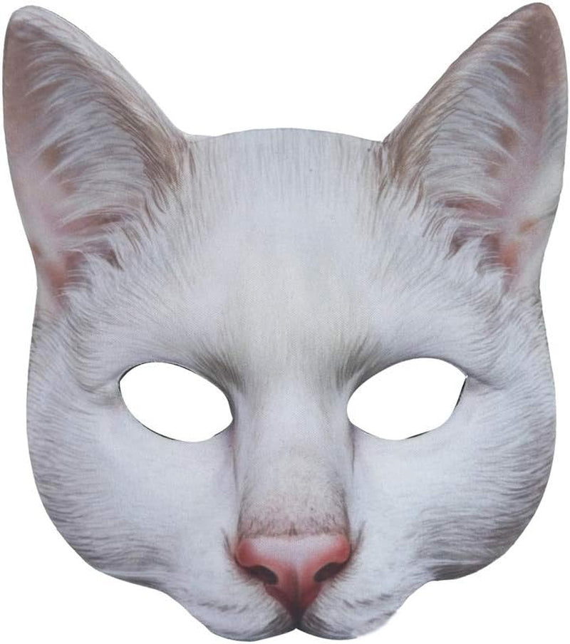 1Pcs Halloween Realistic Cat Masks Animal Cat Mask for Halloween Christmas Easter Novelty Costume Party Accessory