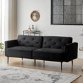 Cpintltr 74" Loveseat-Sofa, Samtcouch, umwandelbares Schlafsofa, Futon-Schlafsofa mit konischen Metallbeinen, gepolsterte Fouches-Sitzmöbel für Wohnzimmer, Apartment, Lounge