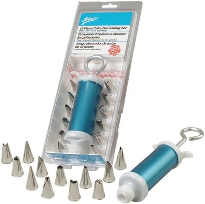 Ateco 14-Piece Cake Decorating Set,Silver