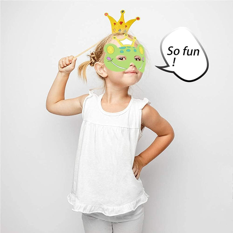 Animal Masks for Kids Blank Mardi Gras Mask Party Masks for Safari Jungle Animal Theme Birthday Party Cosplay Halloween Dress-Up Masks - 32 Styles