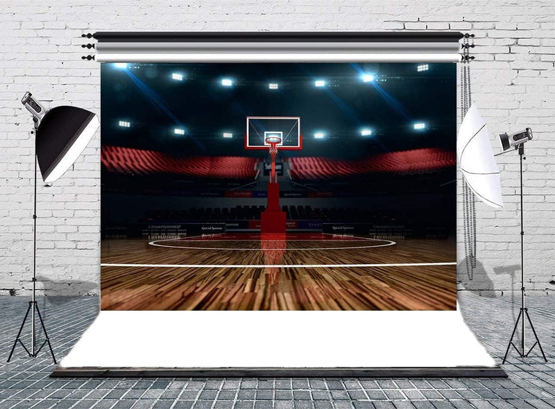 Basketball Court Background Sports Backdrop Basketball Backdrop for Birthday Parties Indoor Photography Backdrop Sports Club Studio Photo Backdrop Props 7X5Ft BT019