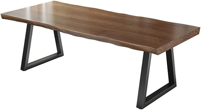 Bureau d'ordinateur en bois massif, épaisseur du bureau 5 cm, bureau d'étude minimaliste moderne, table à manger de cuisine, facile à assembler (taille : 220 x 80 x 75 cm)