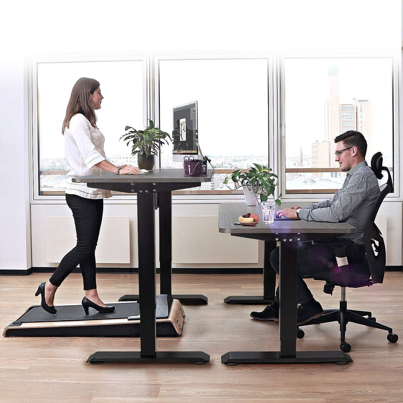 Furmax Office Standing Desk with Height Adjustable Metal Legs, Carbon