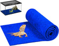 47" X 24" Large Reptile Carpet Terrarium Liner Bedding Reptile Substrate Mat Supplies for Bearded Dragon Snake Lizard Tortoise Leopard Gecko (Blue)