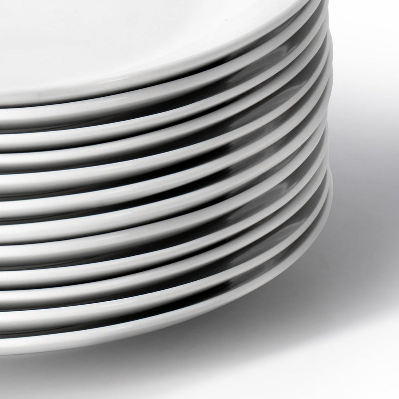 Elama Professional Kitchen 12 Piece Porcelain Dinnerware/Tableware Set (Round Dinner Plate White)