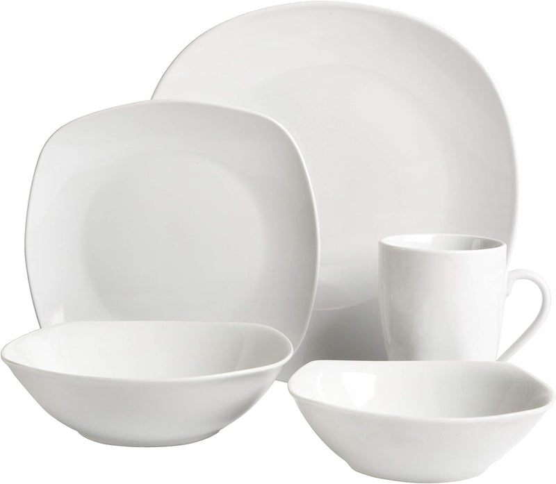 Gibson Home Classic Pearl 39 Piece Porcelain Whiteware Dinnerware Set