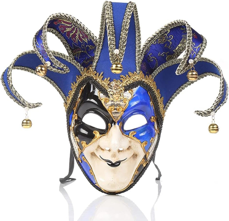 Full Face Venetian Mask Masquerade Mask for Carnival Mardi Gras Cosplay Halloween Party Wall Decoration