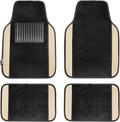 FH Group F14408BLACK Universal Fit Carpet Floor Mat (with Faux Leather for Cars, Coupes, Small SUVs), Black Vehicles & Parts > Vehicle Parts & Accessories > Motor Vehicle Parts > Motor Vehicle Seating FH Group Beige  