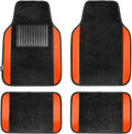 FH Group F14408BLACK Universal Fit Carpet Floor Mat (with Faux Leather for Cars, Coupes, Small SUVs), Black Vehicles & Parts > Vehicle Parts & Accessories > Motor Vehicle Parts > Motor Vehicle Seating FH Group Orange  