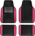 FH Group F14408BLACK Universal Fit Carpet Floor Mat (with Faux Leather for Cars, Coupes, Small SUVs), Black Vehicles & Parts > Vehicle Parts & Accessories > Motor Vehicle Parts > Motor Vehicle Seating FH Group Pink  