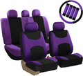 FH Group FB030PINK-COMBO Seat Cover Combo Set with Steering Wheel Cover and Seat Belt Pad (Airbag Compatible and Split Bench Pink) Vehicles & Parts > Vehicle Parts & Accessories > Motor Vehicle Parts > Motor Vehicle Seating ‎FH Group Purple  
