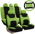 FH Group FB030PINK-COMBO Seat Cover Combo Set with Steering Wheel Cover and Seat Belt Pad (Airbag Compatible and Split Bench Pink) Vehicles & Parts > Vehicle Parts & Accessories > Motor Vehicle Parts > Motor Vehicle Seating ‎FH Group Green  