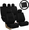 FH Group FB030PINK-COMBO Seat Cover Combo Set with Steering Wheel Cover and Seat Belt Pad (Airbag Compatible and Split Bench Pink) Vehicles & Parts > Vehicle Parts & Accessories > Motor Vehicle Parts > Motor Vehicle Seating ‎FH Group Black  
