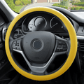 FH Group FH3001BLACK Black Steering Wheel Cover (Silicone Snake Pattern Massaging grip in Color-Fit Most Car Truck Suv or Van) Vehicles & Parts > Vehicle Parts & Accessories > Vehicle Maintenance, Care & Decor > Vehicle Decor > Vehicle Steering Wheel Covers FH Group YELLOW  