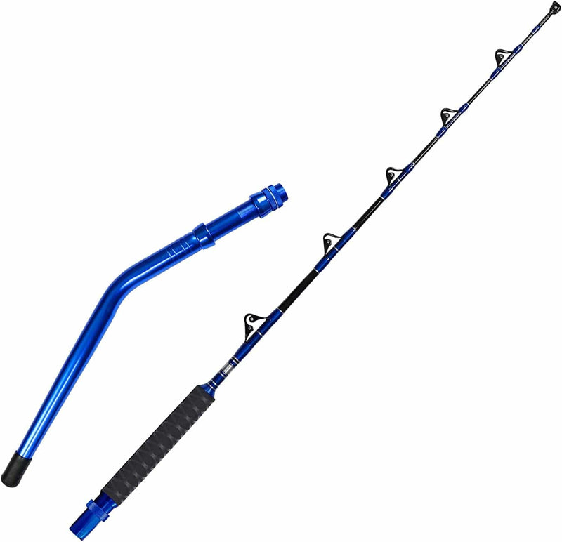Fiblink 2-Piece Saltwater Offshore Heavy Bent/Straight Butt Trolling Rod Roller Rod Conventional Boat Fishing Pole with Roller Guides (30-50Lb/50-80Lb/80-120Lb,5-Feet 6-Inch) Sporting Goods > Outdoor Recreation > Fishing > Fishing Rods Fiblink 6'6" 80-120 lbs Bent Butt  