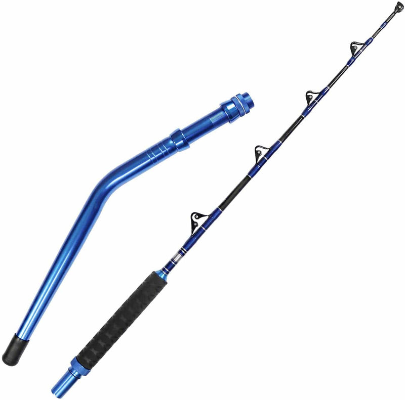 Fiblink 2-Piece Saltwater Offshore Heavy Bent/Straight Butt Trolling Rod Roller Rod Conventional Boat Fishing Pole with Roller Guides (30-50Lb/50-80Lb/80-120Lb,5-Feet 6-Inch) Sporting Goods > Outdoor Recreation > Fishing > Fishing Rods Fiblink 5'6" 80-120 lbs Bent Butt  