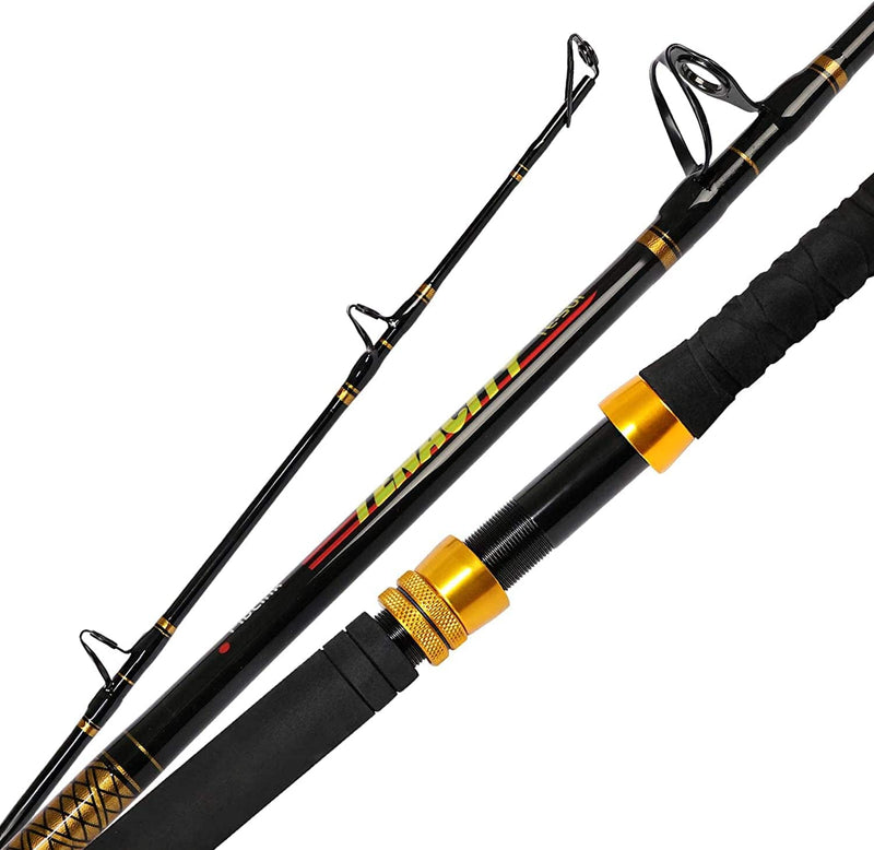 Fiblink Fishing Trolling Rod 1 Piece/2 Piece Saltwater Offshore Rod Big Name Heavy Duty Rod Conventional Boat Fishing Pole (30-50Lbs/50-80Lbs/80-120Lbs) Sporting Goods > Outdoor Recreation > Fishing > Fishing Rods Fiblink 2 Piece 7' 30-50lbs 