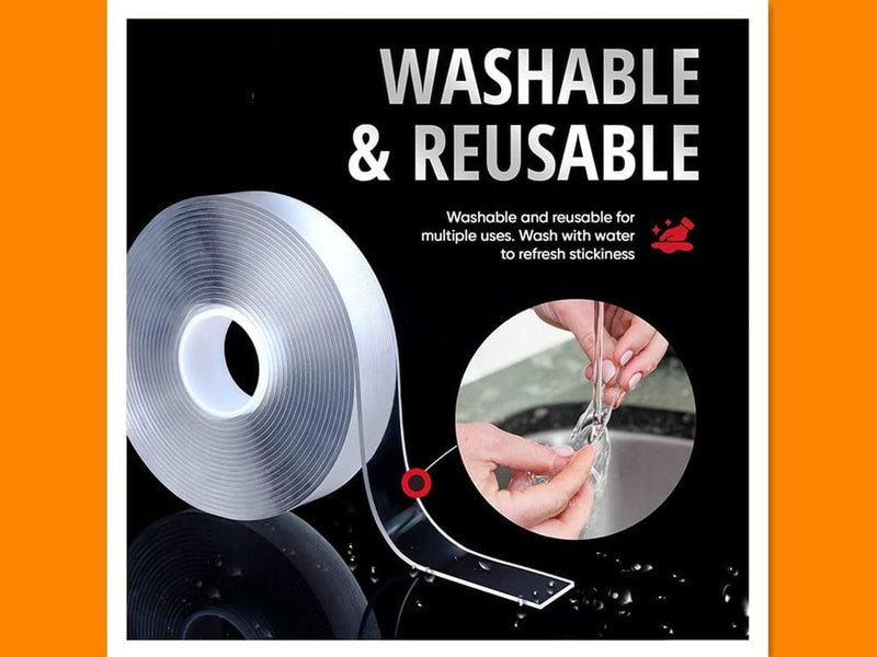 GEMVICADXP Double Sided Adhesive Tape Household Multi-Purpose Removable Installation Tape, Used for Poster Carpet Tape, Reusable Solid Wall Tape, Transparent Adhesive Home & Garden > Decor > Artwork > Posters, Prints, & Visual Artwork ll   