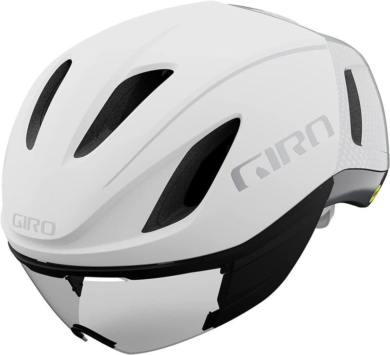 Giro Vanquish MIPS Adult Road Cycling Helmet Sporting Goods > Outdoor Recreation > Cycling > Cycling Apparel & Accessories > Bicycle Helmets Giro Matte White/Silver Large (59-63 cm) 