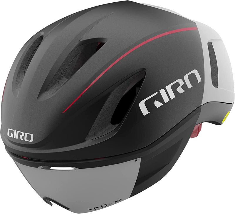 Giro Vanquish MIPS Adult Road Cycling Helmet Sporting Goods > Outdoor Recreation > Cycling > Cycling Apparel & Accessories > Bicycle Helmets Giro Matte Black/White/Bright Red Medium (55-59 cm) 