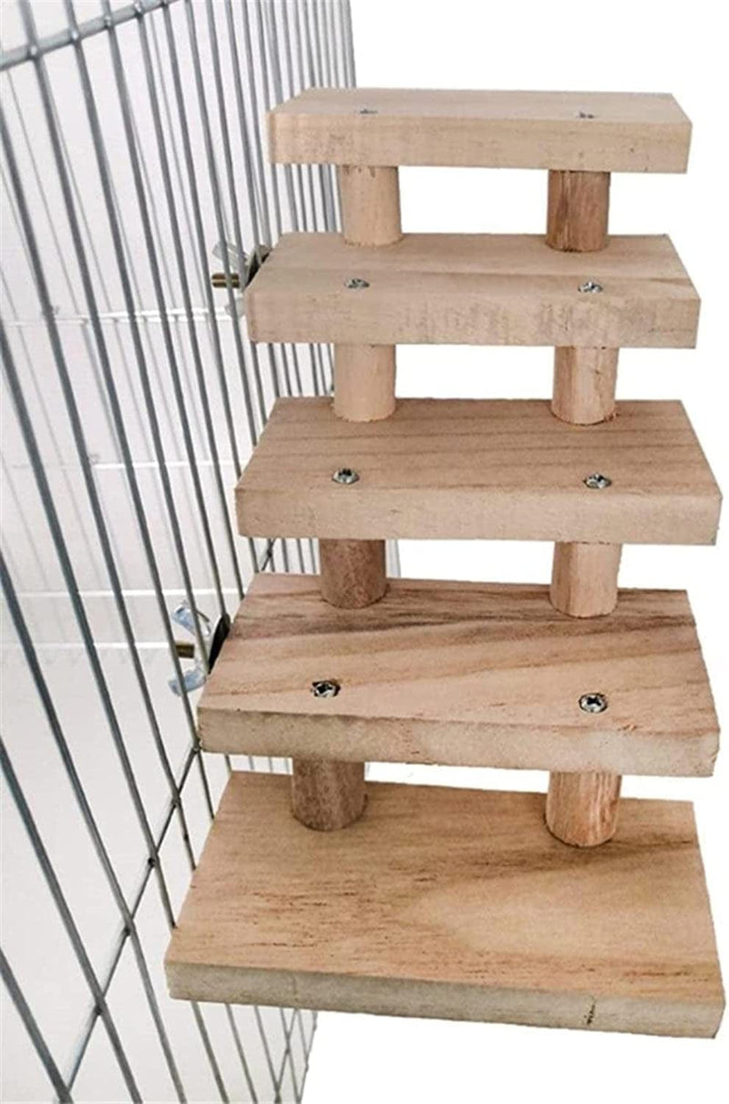 Hamster Ladder Toys 6 Layers Wood Ladder Bird Parrot Toy Climbing Stairs Pet Toys Gift Pet Cage Accessories Animals & Pet Supplies > Pet Supplies > Bird Supplies > Bird Cages & Stands PUER   