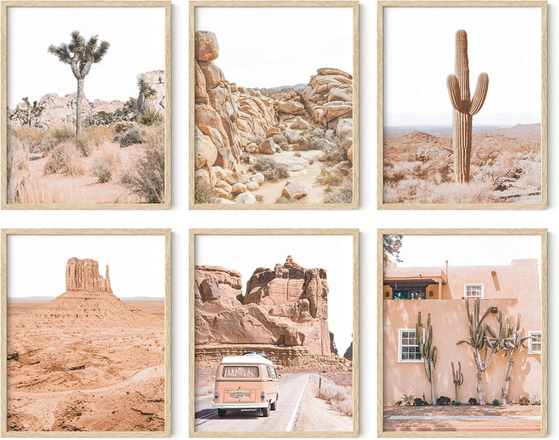 HAUS and HUES Desert Succulent Wall Art & Botanical Prints Set of 6 Southwestern Wall Decor, Cactus Art Prints, Joshua Tree Wall Art, Desert Art Cactus Wall Decor Posters Nature UNFRAMED (8X10) Home & Garden > Decor > Artwork > Posters, Prints, & Visual Artwork Haus and Hues California Desert 16x20 Beige Framed 