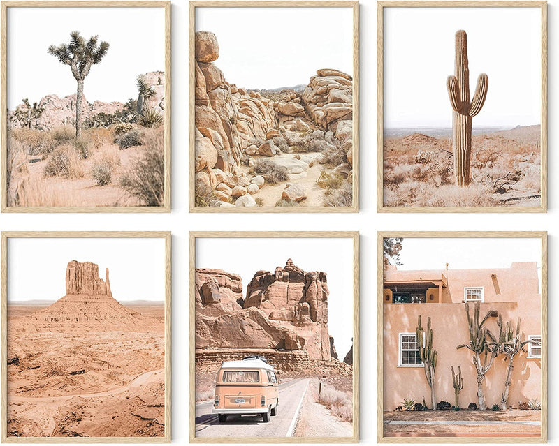 HAUS and HUES Desert Succulent Wall Art & Botanical Prints Set of 6 Southwestern Wall Decor, Cactus Art Prints, Joshua Tree Wall Art, Desert Art Cactus Wall Decor Posters Nature UNFRAMED (8X10) Home & Garden > Decor > Artwork > Posters, Prints, & Visual Artwork Haus and Hues California Desert 11x14 Beige Framed 