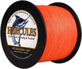 HERCULES Cost-Effective Super Cast 8 Strands Braided Fishing Line 10LB to 300LB Test for Salt-Water,109/328/547/1094 Yards(100M/300M/500M/1000M),Diam.#0.12Mm-1.2Mm,Hi-Grade Performance,Variety Colors Sporting Goods > Outdoor Recreation > Fishing > Fishing Lines & Leaders Herculespro.com Orange 10LB-0.12MM-1094YDS(1000M)-8 STRANDS 