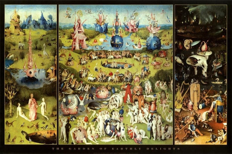 Hieronymus Bosch Garden of Earthly Delights Art Print Poster 36 X 24In Home & Garden > Decor > Artwork > Posters, Prints, & Visual Artwork Imaginus Posters   