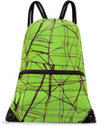 HOLYLUCK Drawstring Backpack Bag Sport Gym Sackpack Home & Garden > Household Supplies > Storage & Organization HOLYLUCK Metallic-green  