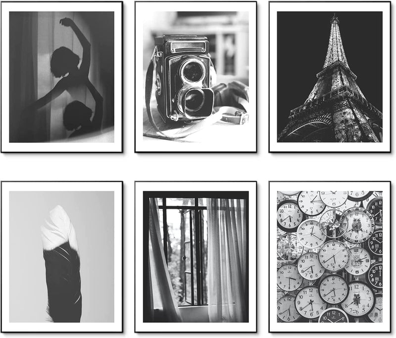 Hoozgee Vintage Wall Art Prints Black and White Wall Decor Photos Retro Vintage Fashion Photography Photos Nostalgic Poster Wall Picture Canvas Prints Dancing Girls Artwork (11"X14" UNFRAMED) Home & Garden > Decor > Artwork > Posters, Prints, & Visual Artwork HoozGee Black White Art 8"x10" UNFRAMED 