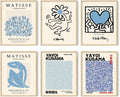 Iknostine Famous Artist Wall Art Prints Set of 6 Matisse Posters Canvas Artwork Abstract Aesthetic Picasso Bauhaus Flower Market Gallery Wall Decor for Bedroom Kitchen Bathroom (8"X10" UNFRAMED) Home & Garden > Decor > Artwork > Posters, Prints, & Visual Artwork Iknostine Series 02 8"x10" UNFRAMED 