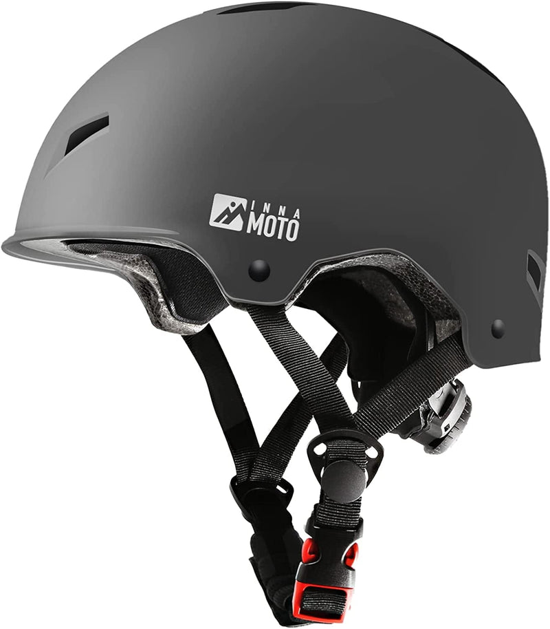INNAMOTO Adults & Kids Bike Helmets for Men & Women – Kids Helmet for Boys & Girls, Bicycle Adults Helmets - for Skateboard, Scooter, Cycling, Adjustable Helmets for Toddlers Sporting Goods > Outdoor Recreation > Cycling > Cycling Apparel & Accessories > Bicycle Helmets INNAMOTO Gray Medium:54-58cm / 21.2"-22.8" 