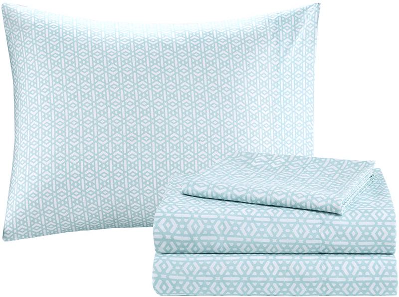 Intelligent Design Complete Bag Casual Boho Comforter with Sheet Decorative Pillow, All Season Bedding Set, Queen, Loretta Navy Home & Garden > Linens & Bedding > Bedding Intelligent Design   