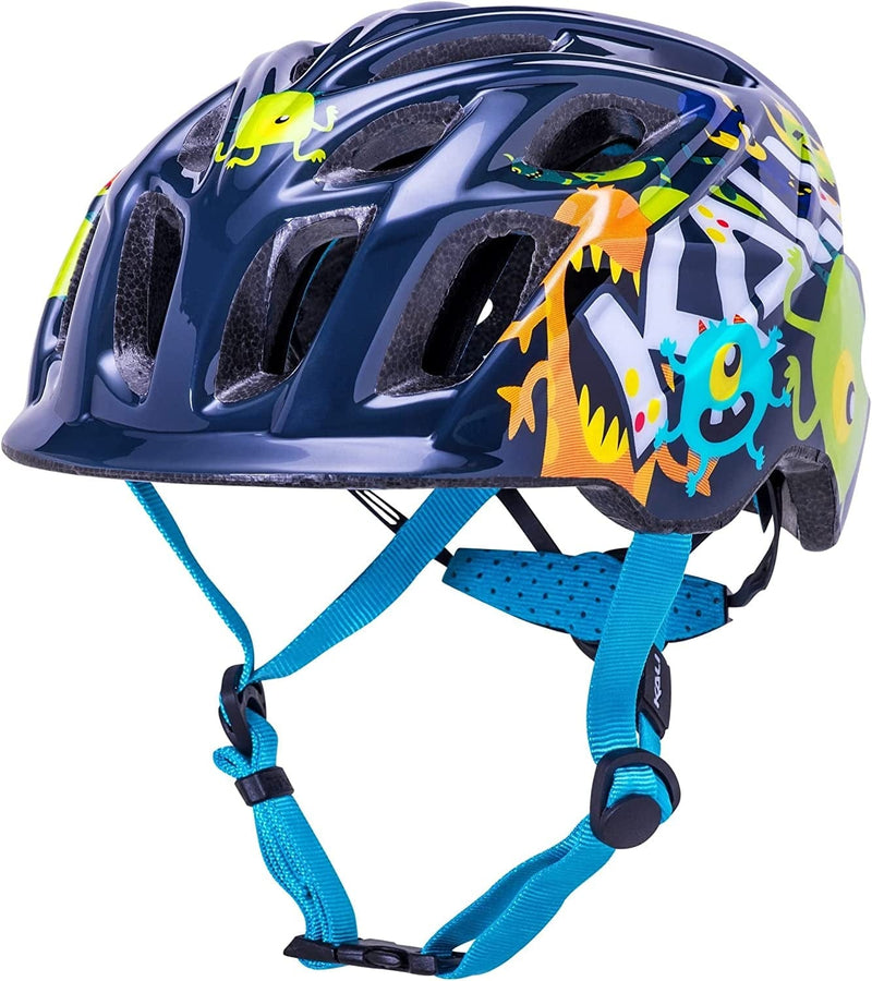 Kali Protectives Chakra Child Bicycle Helmet; Mountain In-Mould Bike Helmet for Child Equipped Visor; Dial-Fit; with 21 Vents Sporting Goods > Outdoor Recreation > Cycling > Cycling Apparel & Accessories > Bicycle Helmets Kali Protectives Monster Black Small 