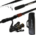 KINGSWELL Telescopic Fishing Rod and Reel Combo, Premium Graphite Carbon Collapsible Fishing Pole with Spinning Reel, Portable Travel Kit for Adults Kids Sporting Goods > Outdoor Recreation > Fishing > Fishing Rods Kingswell Rod / Reel / Bag 5.7 Feet 