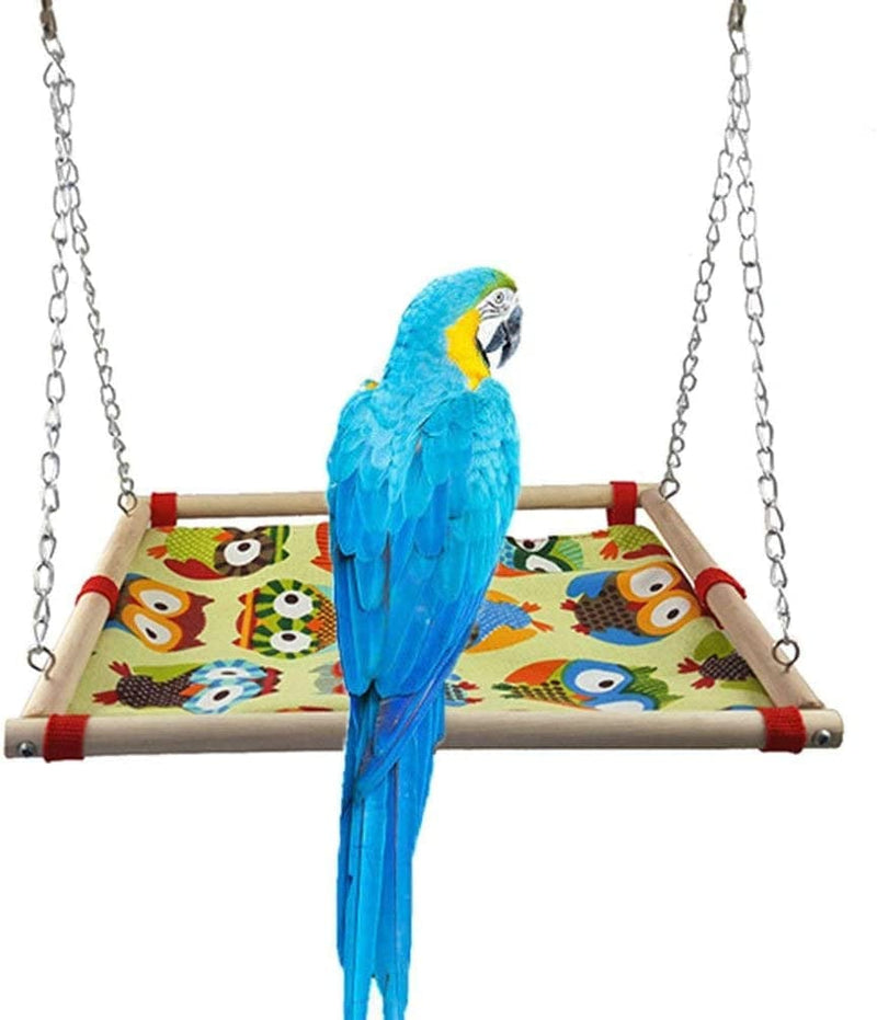 Litewood Bird Hammock Swing Toy Parrot Hanging Nest Wood Game Bed Canvas Creative Stand Perches Toys for Small Animals Parrot Parakeet Cockatiel Conure Cockatoo Cage Accessories Animals & Pet Supplies > Pet Supplies > Bird Supplies > Bird Cages & Stands Litewood   