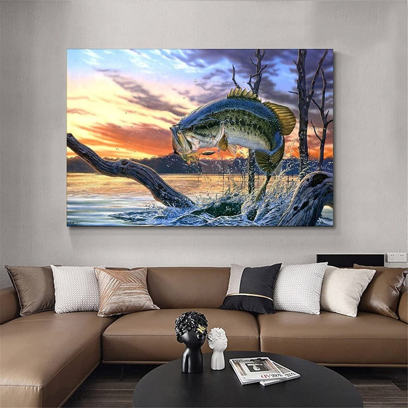 LLHII Hunting and Fishing Wildlife and Nature Canvas Art Poster and Wall Art Picture Print Modern Family Bedroom Decor Posters 16X24Inch(40X60Cm) Home & Garden > Decor > Artwork > Posters, Prints, & Visual Artwork LLHII ART   