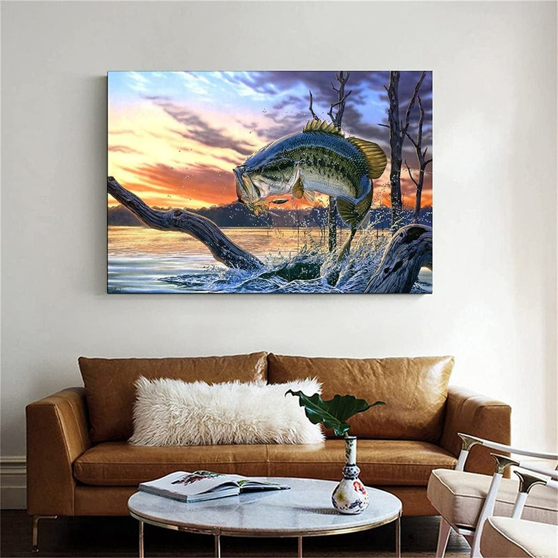 LLHII Hunting and Fishing Wildlife and Nature Canvas Art Poster and Wall Art Picture Print Modern Family Bedroom Decor Posters 16X24Inch(40X60Cm) Home & Garden > Decor > Artwork > Posters, Prints, & Visual Artwork LLHII ART   